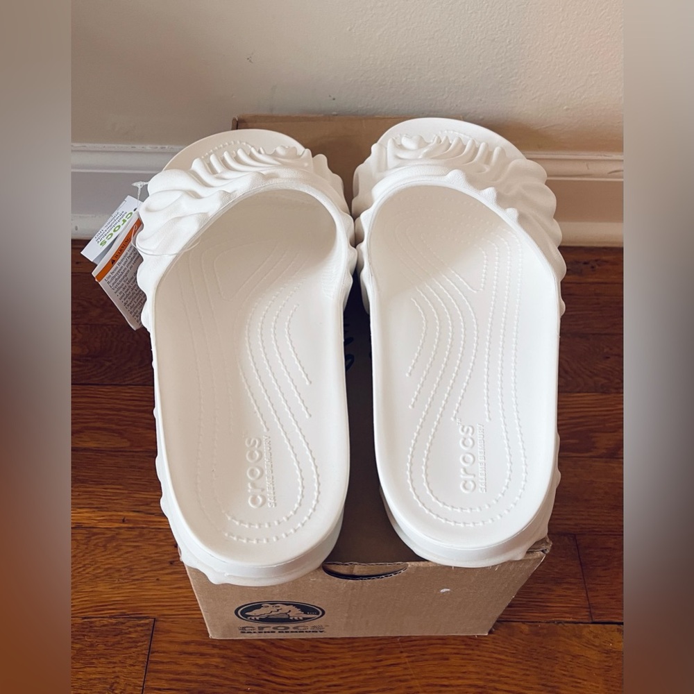 Crocs X Salehe Bembury Pollex Slide Mayo White Cloud 208685-1RO Men Size 9 & 11 - Picture 5 of 8